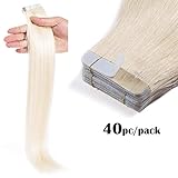 100% Remy Echthaar. Tape Extensions Echthaar können einfach wiederverwendet werden, indem neues Tape hinzugefügt wird und völlig unsichtbar ist, alles natürliche Aussehen verleiht.