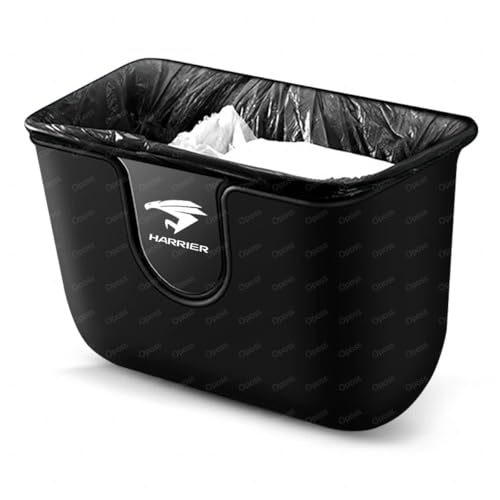 ハリアー 車用ゴミ箱車内収納 ハリアー 30系 60系 80系 車載ゴミ箱 シートバックポケット 大容量 倒れない 防水 コンパクト 省スペース 吊り下げ 折り畳み式 収納 後部座席 運転/助手席用取り付け簡単(1個,ブラック)