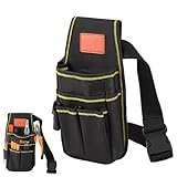 EsiFare 腰袋 釘袋 着脱式 ウエストバッグ ベルト付き 調節可能 大容量 多機能ポケット 工具入れ ツール収納バッグ 工具差し 小物入れ 道具袋 作業用 ガーデニング用 ベルトポーチ DIY・釣り用 電工 大工用