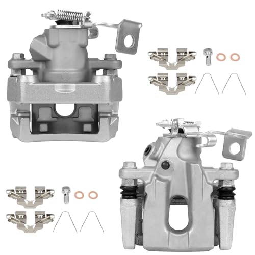 Image of SCITOO Rear Left+Right Brake Calipers With Bracket 19B6287 19B6286 Compatible For Toyota Prius 2010-2015 For Toyota Prius Plug-In 2012-2015