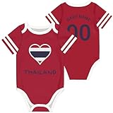 BABYWEN Custom Baby Bodysuit National Team Soccer Jersey Personalized Name Number for Boy Girl Gifts (Thailand)