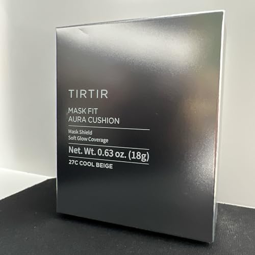 Image of TIRTIR Mask Fit Aura Cushion Foundation, Full coverage, Skin fit, Satin Glow Finish, Korean Cushion Foundation #27C COOL BEIGE| 18g