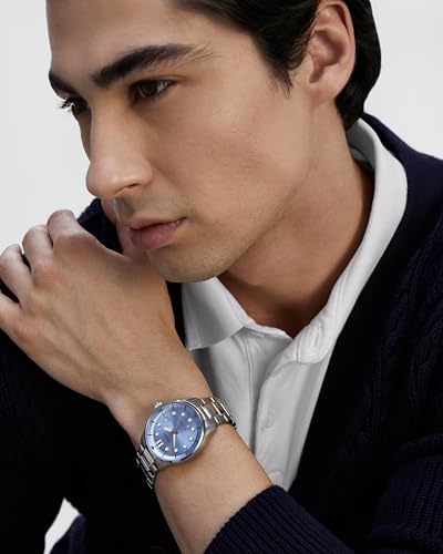 Image of Citizen NJ0191-83L Automatic Men's Watch - 40mm Stainless Steel Case & Bracelet, Blue Dial.