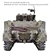 Ssccgym Remote Control Light Tank US M5A1 Stuart Tank 1/16 War RC Military Vehicle Simulation Smoke Barrel Lifting/Turret Rotation 360 Degrees/NO-Shooting/Collection Model