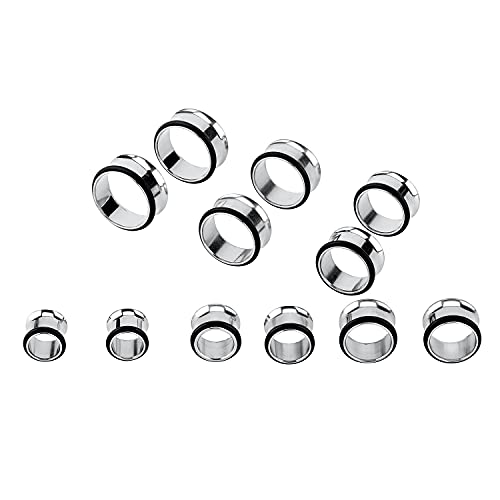 24PC Ear Gauge Stretching Kit Acrylic Tapers and Surgical Steel Tunnels Plugs 00G-20MM Gauge Stretching Kit4