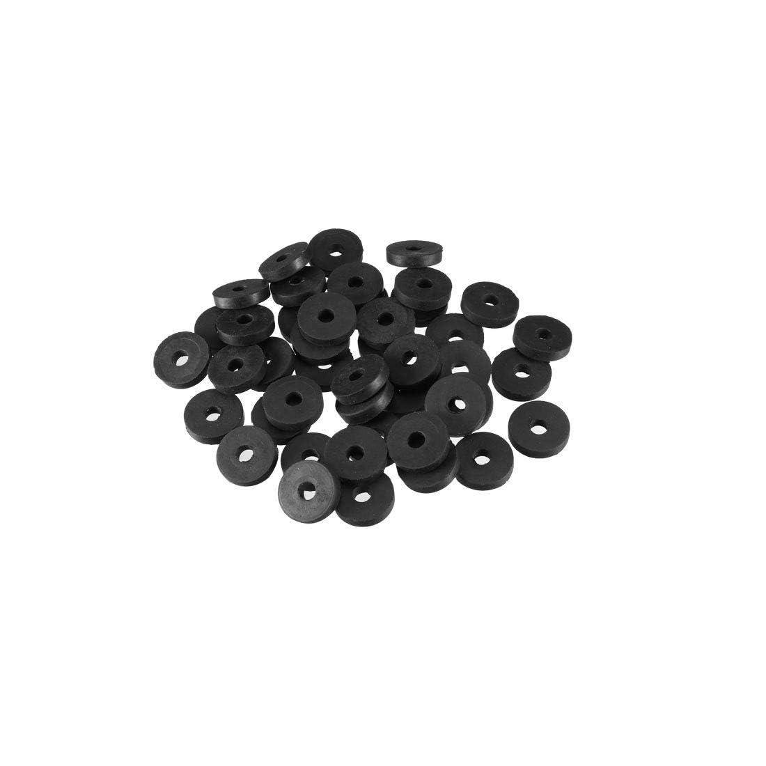 TOP-VIGOR 50Pcs Rubber Flat Washers