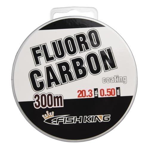 Helilyco Línea de pesca de fluorocarbono de 300 m, 0,3-0,5 mm, línea líder de fibra de carbono transparente, agua dulce y salada, resistente a la abrasión con alta resistencia
