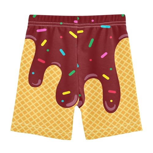 Girls Athletic Shorts Size 6 Chocolate Ice Cream Comfortable Dance Tumbling Shorts for Girls Summer Elastic Kids Pants for Yoga Sports Gymnastics2
