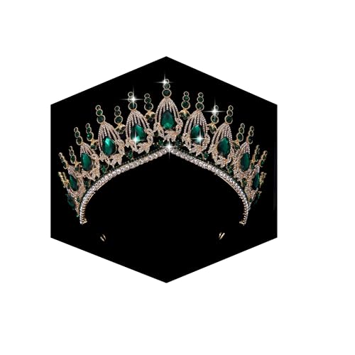 Diadema de reina real y coronas de cristal cómodas para fiestas de cumpleaños