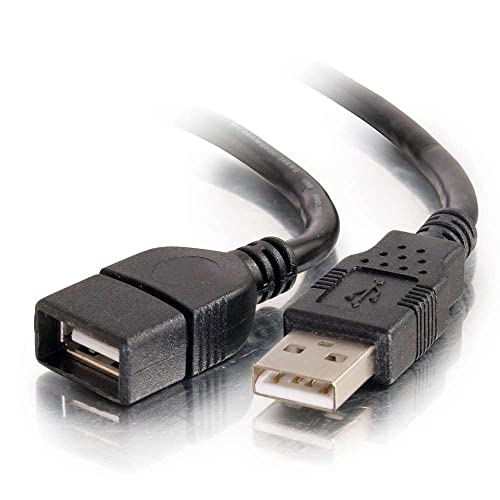 C2G 52106 USB A to A Long USB Extension Cable, 3.28 Feet (1 Meter), Black
