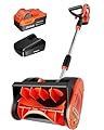 VOLTASK Cordless Snow Shovel, 24V | 12-Inch Snow Blower Cordless, Battery Snow Shovel with Directional Plate & Adjustable Front Handle (4-Ah Battery & Quick Charger Included)