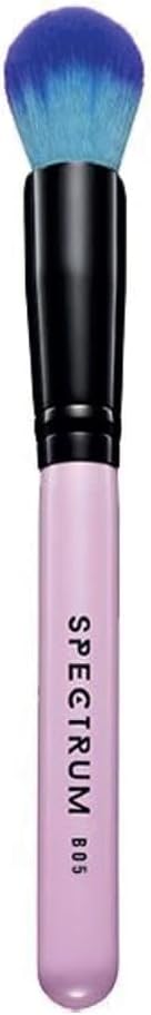B05 Precision Buffer Makeup Brush, Spectrum Single Makeup Brush for Buffing and Blending Creams and Liquids, Contour or Concealer Brush, Soft Synthetic Bristles, Pink