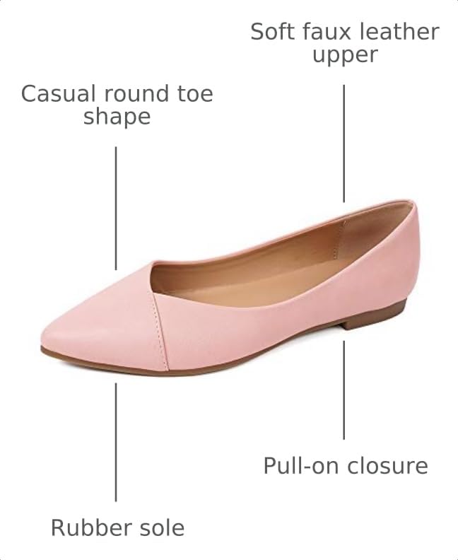 Image of FUNKYMONKEY Women's Classic Ballet Flats Casual Comfort Slip On Flats Shoes
