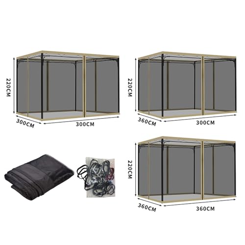 Moustiquaire extérieure pour Gazebo4Panel eredSidewalls Canopy Protect for s & Patios Easy Installat Bug Ber Solut