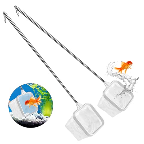 2-Pack White 3-Inch Aquarium Net – Small Fish Tank Tool
