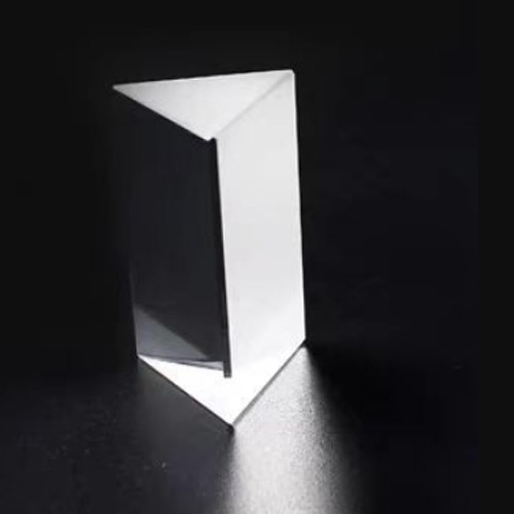 Prisma triangular de cristal transparente K9 de alta pureza para demostración óptica de 90° 5