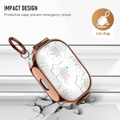 Image of for Airpods Pro 2 Case with Lock,TPU Soft Cases for Airpods Pro Case 2nd /1st Gen,Shockproof for Airpod Pro 2nd Generation Cases Cute Pattern Women Girl with Keychain,Morning Glory