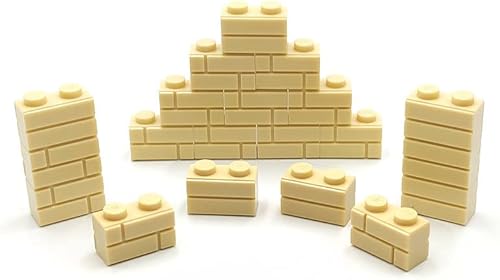 Miniatura 7 de Paredes de mampostería, ladrillos de construcción marrones, piezas de botín, accesorios de bazar de ladrillo, compatible con juguetes creativos