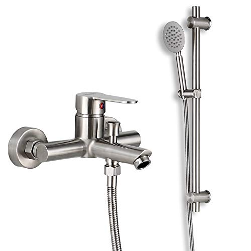 Pomme de douche avec valve de mélange précise et tuyau de douche