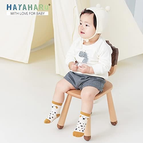 HAYAHARU Anti-slip Baby Socks 0-5 Years Old Fox SMALL - Image 4