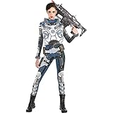 Party City Gears of War Kait Diaz Costume for Adults, Size Small, Includes Catsuit, Chest Armor, Leg...