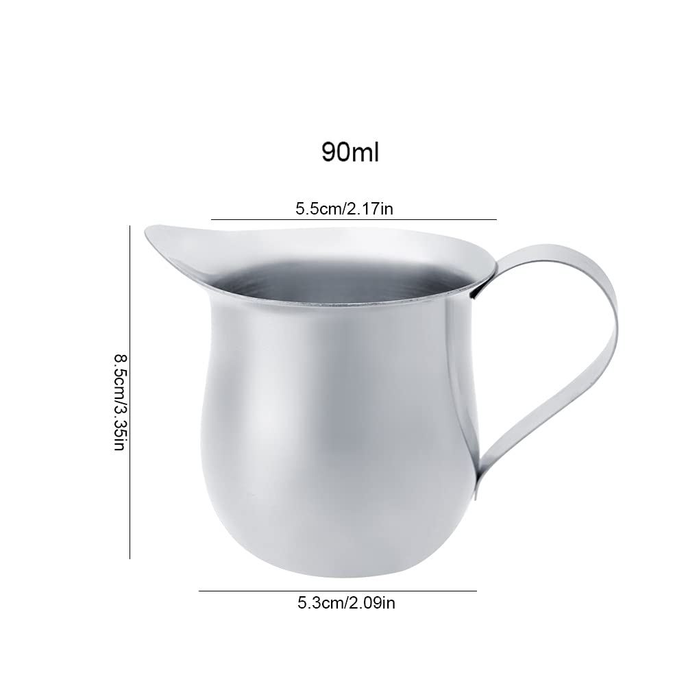 Pichet à mousse de lait en acier inoxydable, cuisine, expresso, vapeur, café, Cappuccino, artisanat, café, Latte, crème de lait, pichet à mousse  15