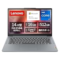 【Amazon.co.jp限定】 Lenovo ノートパソコン IdeaPad Slim 3 14.0インチ 第 13 世代 インテル® Core™ i7 プロセッサー搭載 13620H メモリ16GB SSD512GB MS Office 2021搭載 Windows11 バッテリー駆動13.1時間 重量1.37kg アークティックグレー 83EL003UJP