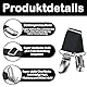 PVFZXS 8 Stück Spannbettlaken Spanner, Hosenträger Clips, Bettlakenspanner Verstellbar, Lakenspanner mit Metallclips, Matratzenspanner für Bettlaken, Matratze, Sofa, Bügelbrett(Weiß und Schwarz)
