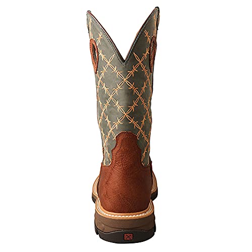 Image of Twisted X Men's Western Work 12in Mocha and Slate Boot