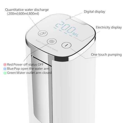 Pompe à bouteille d'eau design en matériau de qualité alimentaire écran LED