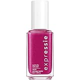 essie expressie Quick Dry Vegan Nail Polish, Deep Fuschia Pink, Don't Glitch Get Better, 0.33 Ounce