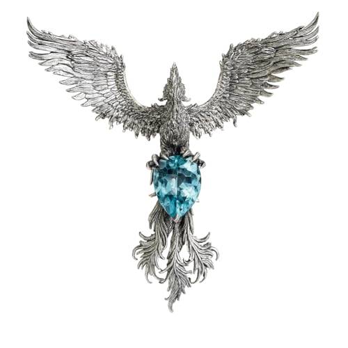 Pendentif phénix en argent symbole de renaissance et talisman unique