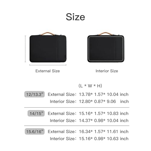 Estuche for computadora portátil con bolsa for notas integrada para el trabajo 6