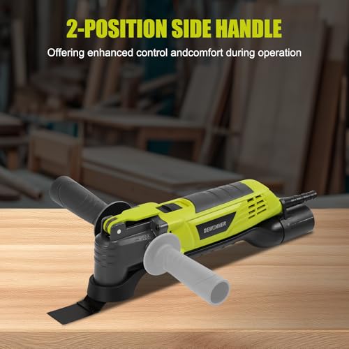 DEWINNER Oszillationswerkzeug, 300W Multifunktionswerkzeug, 3° Oszillationswinkel, 6 Variable Geschwindigkeit 15000-22000RPM, mit 28 Zubehör, zum Schneiden, Schnitzen, Bohren, Schleifen, Polieren