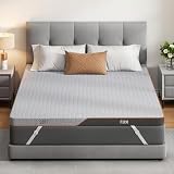 Amada Dual Firmness Mattress Topper Queen, 3 Inch Split-Firm Bed Topper with Soft & Firm Zones, Dual Sided Memory Foam Mattress Pad for Back Pain, Non-Slip & Removable Cover