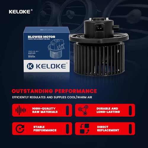 Image of KELOKE Front HVAC Heater Blower Motor Fan Compatible with Mitsubishi Outlander 2008-2018, Outlander Sport 2011-2017, Lancer 2008-2017, with Fan Cage, Replace# 700239 SK700239