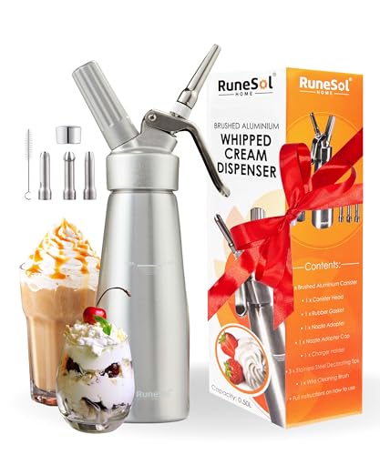 Runesol Sifone Alluminio 500ml con Ugelli Acciaio Inox