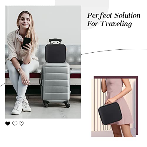 Travel Makeup Bag,Make Up Bag For Women, Large Cosmetic Bag Travel Makeup Case Toiletry Bag For Girls Make Up Bag Brush Organizer Bags (Nylon, Black) #TOP6