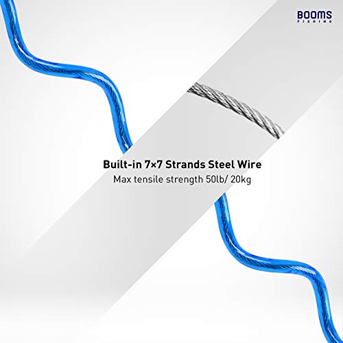 Booms Fishing T02 Cabo de vara de pesca com cinto de 18 cm, correia de remo de caiaque, acessórios d