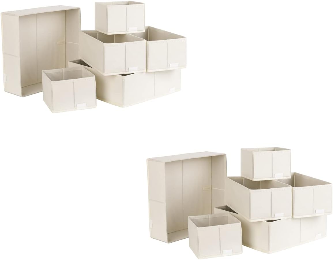 Storage Cubes Set of 12 Fabric Storage Bins & Storage