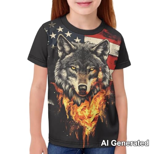 Image of Xhuibop Kids T Shirts for Boys Size 3-16 Girls Short Sleeve Sportswear Active Tops