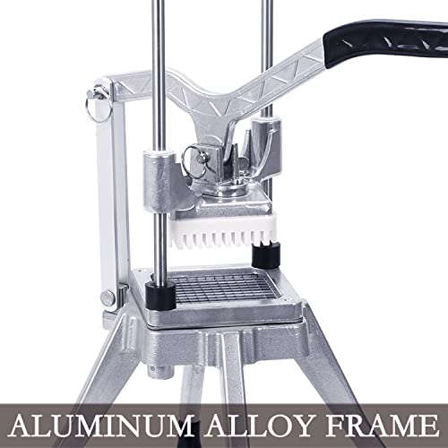 Rismanor Commercial Vegetable Fruit Chopper 1/4″3/8″1/2″Blade Onion Chopper French Fry Cutter Slicer Stainless Steel For Tomato Potato Cutting Restaurant Home Kitchen, Sliver #TOP2