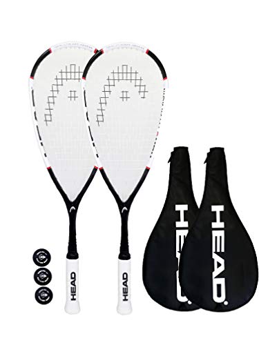 Head Nano Ti 115 Pro Squashschläger Twin Set, inkl. Schutzhüllen und 3...