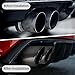 OtpOutopa 2PCS Dual Exhaust Tip 2.48 inch Inlet, Universal Black Car Exhaust Tips Curved Muffler Tip Modification Tail Pipe Tail Throat, Adjustable Car Thickened Decoration Pipe