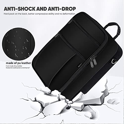 Ouutmee Eva All-In-One Storage Travel Carrying Case With Pu Outer Pocket Compatible With Oculus Quest 2 Accessories Organizer (Fit Elite Strap) #TOP2
