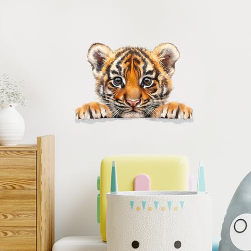 Vinilo Decorativo Tigre Peekaboo para Pared miniatura 2