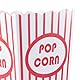 Relaxdays Lot de sachets à popcorns Popcorntüten, 100er Set, gestreift, Retro-Optik, Kino, Filmabend Zubehör, Pappe, Popcornbehälter, rot/weiß, Karton