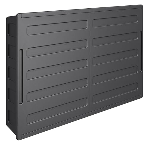 MELLCOM Hard Outdoor TV Cover for 32-44 inch TVs Weatherproof Solid TV Shell with Full Motion Articulating TV Wall Mount for TV and Flat Panels