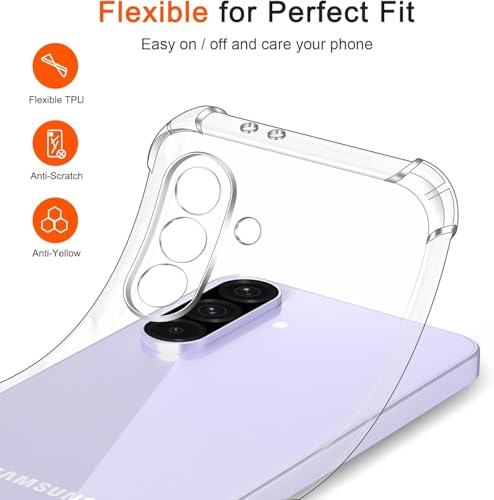 Image of BOXXO Flexible Back Cover for Samsung Galaxy A57 5G | Back Cover Transparent Clear Shockproof Case Four Corner Protection | Slim Protective Mobile Phone Cover for Samsung Galaxy A57 5G