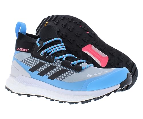 Image of adidas Terrex Free Hiker Gore Tex Womens Shoes Size 9, Color: Magic Grey /Core Black /Sky Rush /Water Blue